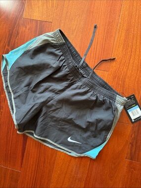 NWT Nike Charcoal Gray and Teal Women's Running Shorts